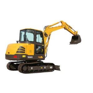 6-Ton Hydraulic Crawler Excavator with Enclosed Cab and Dozer Blade